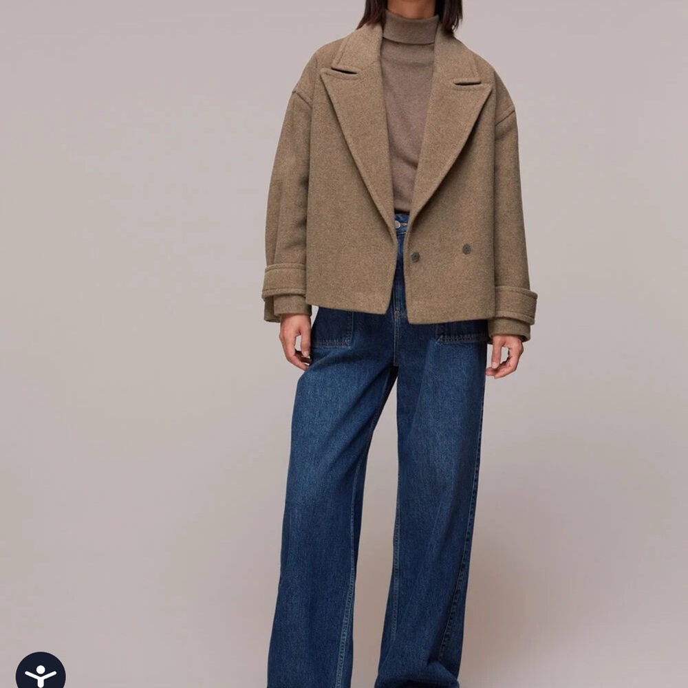Whistles Cropped Wool Coat
